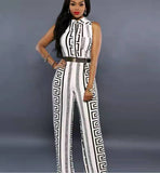 Chic Printed Jumpsuit with Belt from Eternal Gleams