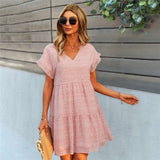 Chic Ruffle Summer Chiffon Dress