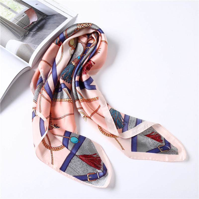 Ethereal Elegance: 70x70cm Silk Decorative Scarf from Eternal Gleams