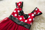 Sleeveless Polka Dot Bow Princess Dress for Girls from Eternal Gleams.