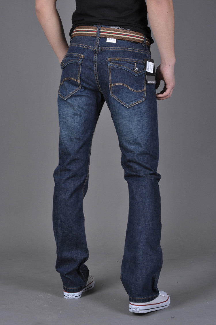 Men's Denim Long Pants Trendy Men's Denim Straight-Leg Pants from Eternal Gleams