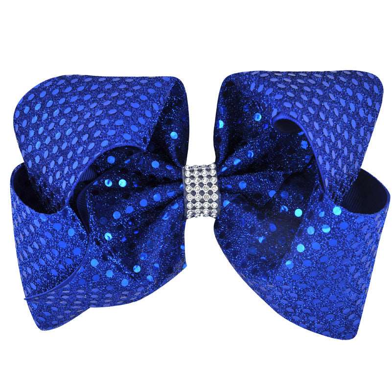 Large sparkly bow clip with drill (12 pieces Set)