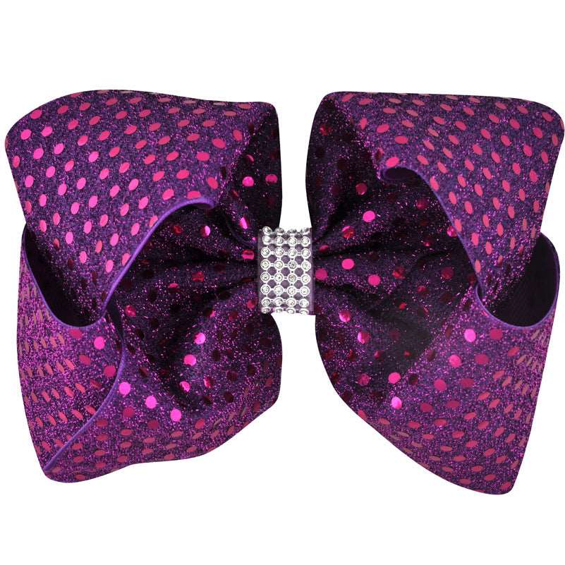 Large sparkly bow clip with drill (12 pieces Set)