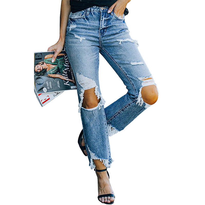 Chic Couture: Eternal Gleams Autumn Ripped Jeans from Eternal Gleams