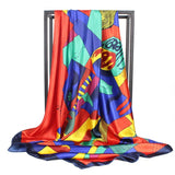 Elegance in Silk: Large Square Simulation Silk Scarf from Eternal Gleams