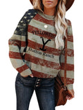 Women's Yellowstone Dutton Ranch Print Sweatshirt from Eternal Gleams