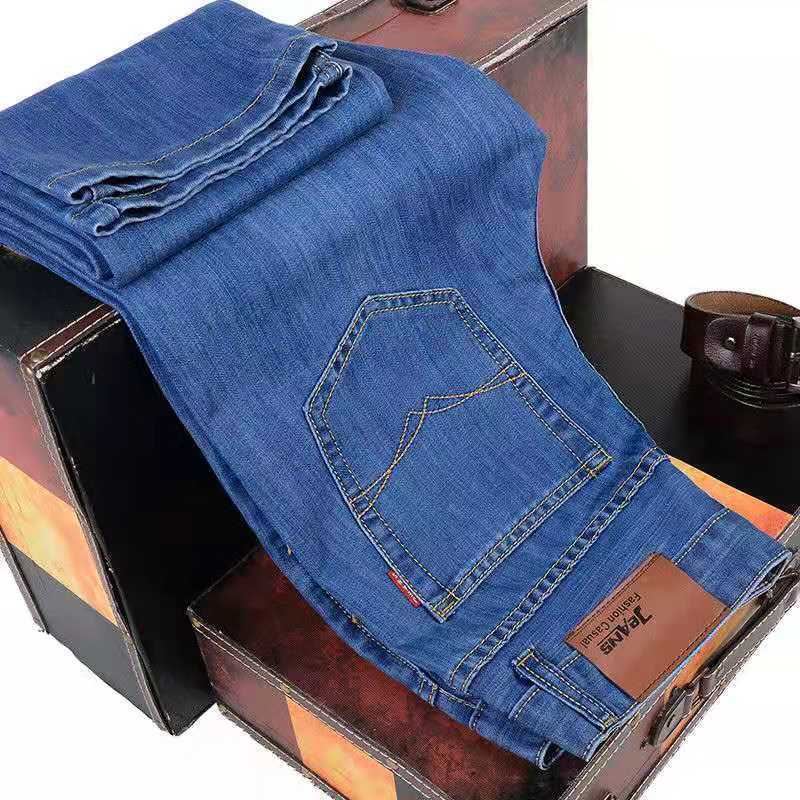 Summer Jeans Men Stretch Loose Ice Silk from Eternal Gleams