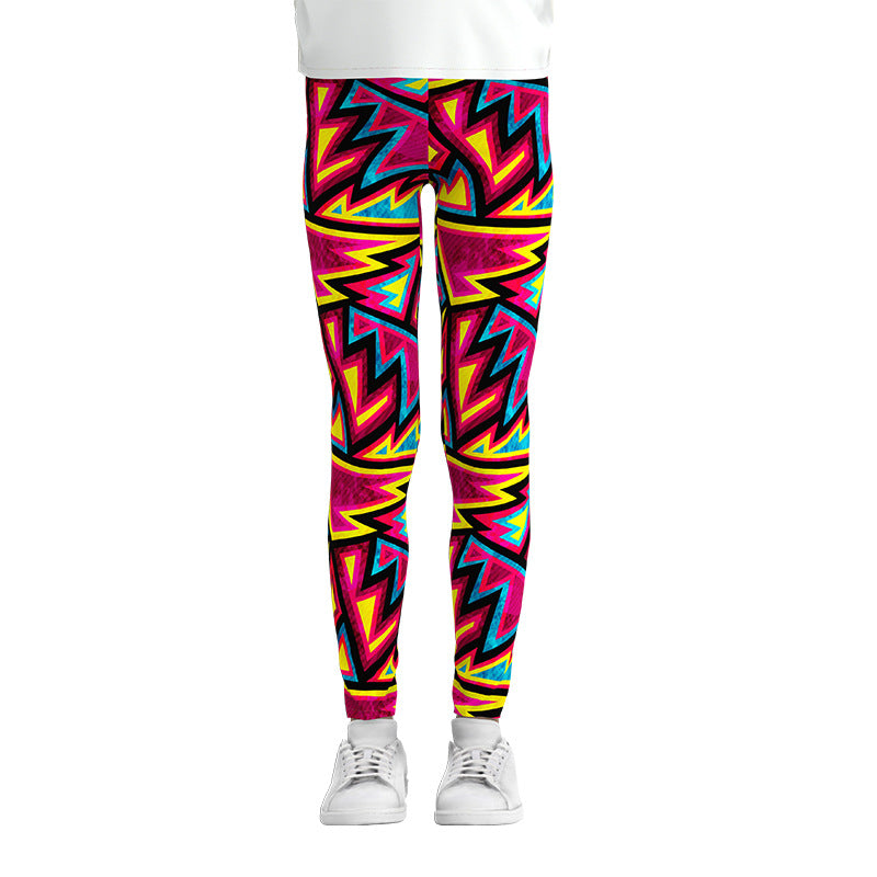 Whimsy Wonderland: Digital Print Girls Leggings from Eternal Gleams