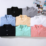 Men's Thin Stand-Up Collar Long Sleeve Shirt - Pure Cotton, Multiple Colors | Available at Eternal Gleams