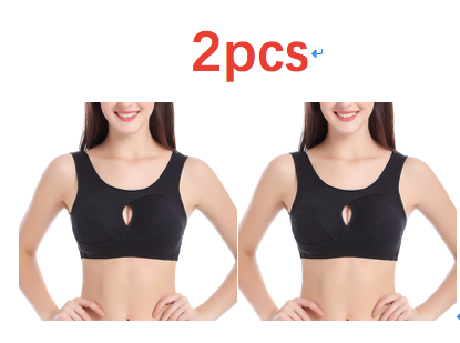 Cotton Anti-expansion Anti-Sag Gathering Adjustment Sports Bra from Eternal Gleams