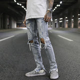 Men's Zipper Jeans | Stylish High-Waisted Jeans with Trendy Zipper Details from Eternal Gleams