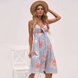 Bow tie suspender maxi dress