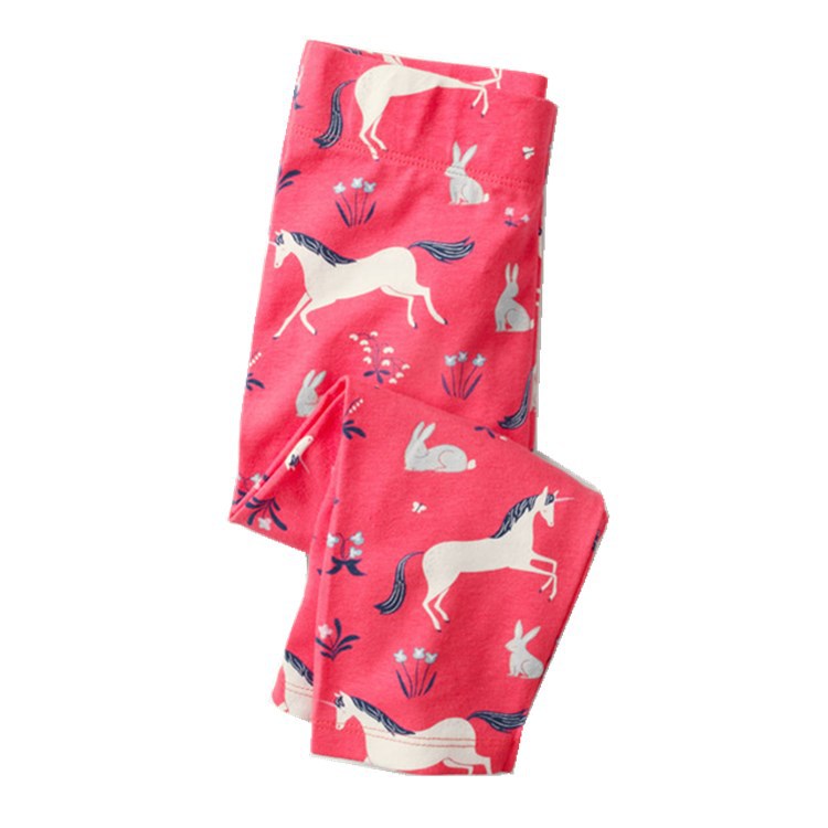 Charm Haven: Girls' Pretty Printed Leggings from Eternal Gleams