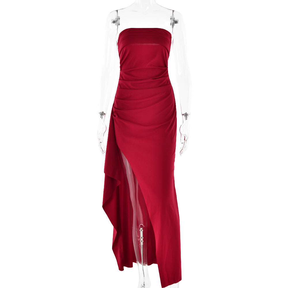 Glamour Goddess: Strapless Split Long Dress from Eternal Gleams