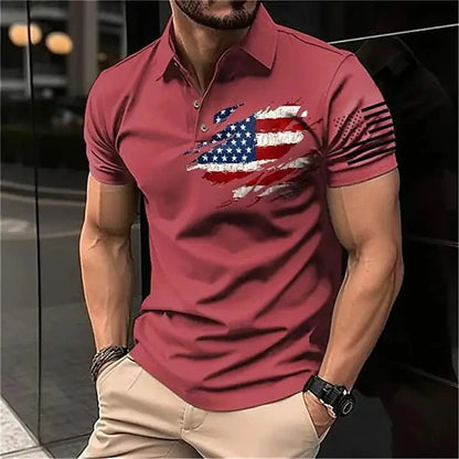 American Dream Dynamic Striped Spring Men's Casual Shirt 