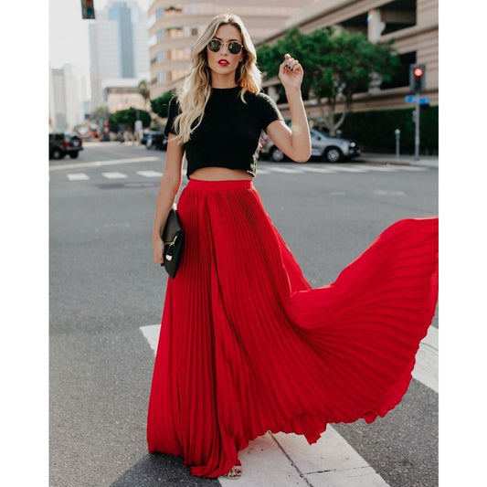 Women fashion casual skirt girls high Waist long skirts from Eternal Gleams