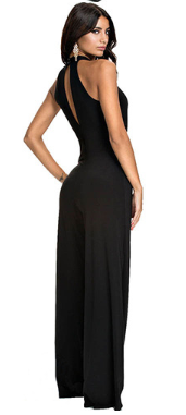 Chic Black High-Neck Jumpsuit from Eternal Gleams