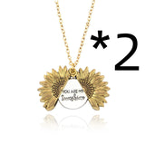 You Are My Sunshine Sunflower Necklace for Women and Men from Eternal Gleams