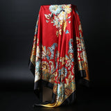 Elegance in Silk: Large Square Simulation Silk Scarf from Eternal Gleams