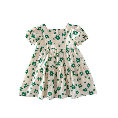 Cotton Floral Princess Dress for Girls | Western Style Skirt from Eternal Gleams