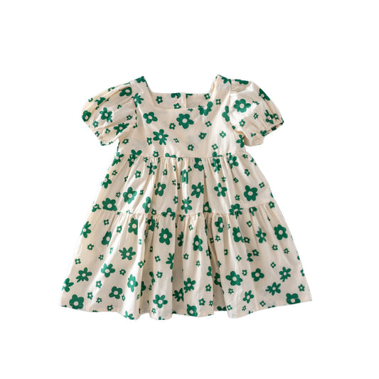 Cotton Floral Princess Dress for Girls | Western Style Skirt from Eternal Gleams