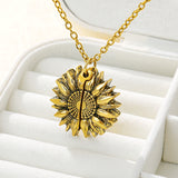 You Are My Sunshine Sunflower Necklace for Women and Men from Eternal Gleams