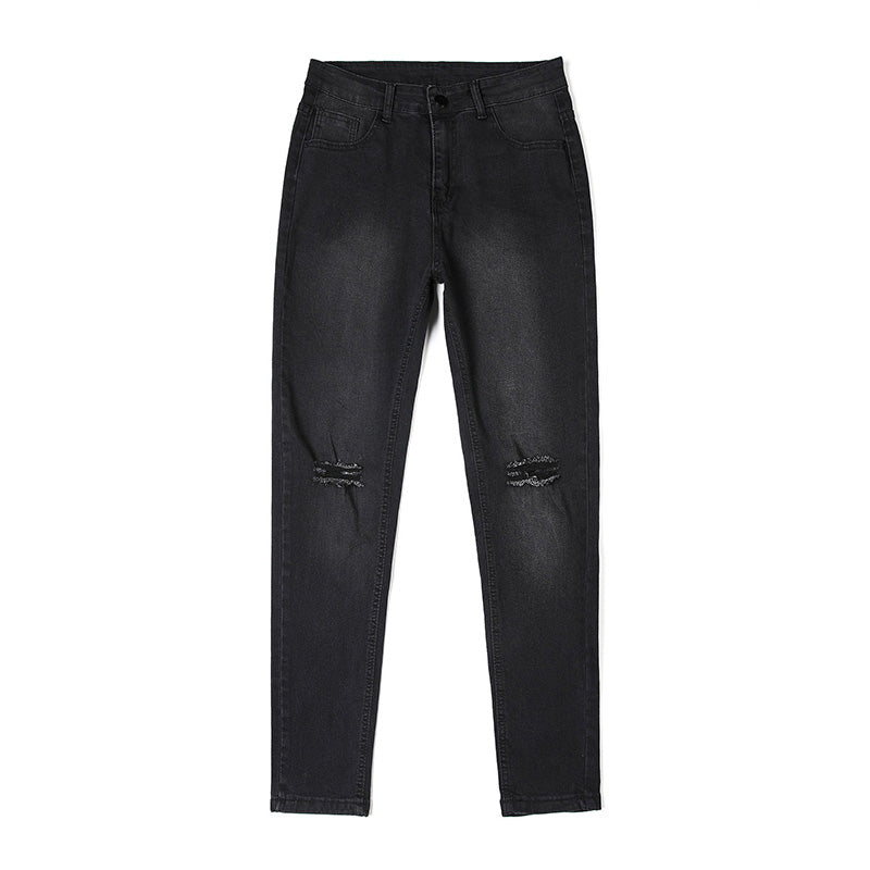 Casual Shredded Slim Zip Pencil Pants from Eternal Gleams