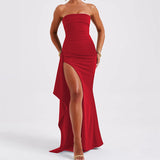 Glamour Goddess: Strapless Split Long Dress from Eternal Gleams