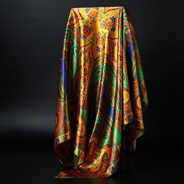 Elegance in Silk: Large Square Simulation Silk Scarf from Eternal Gleams