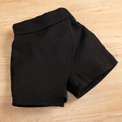 Floral Mesh Sleeve Top & Black Skirt Set for Stylish Girls