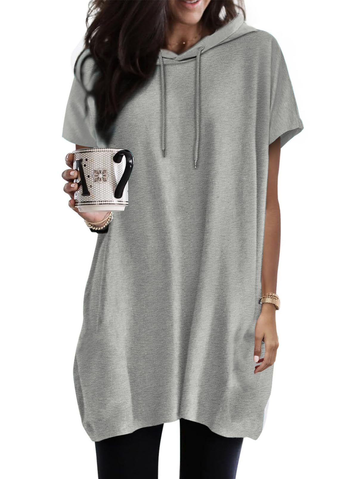 Women's Oversized Hoodie Short Sleeve Fashion from Eternal Gleams