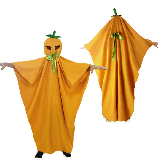 Children's Halloween Costume Pumpkin Cloak from Eternal Gleams