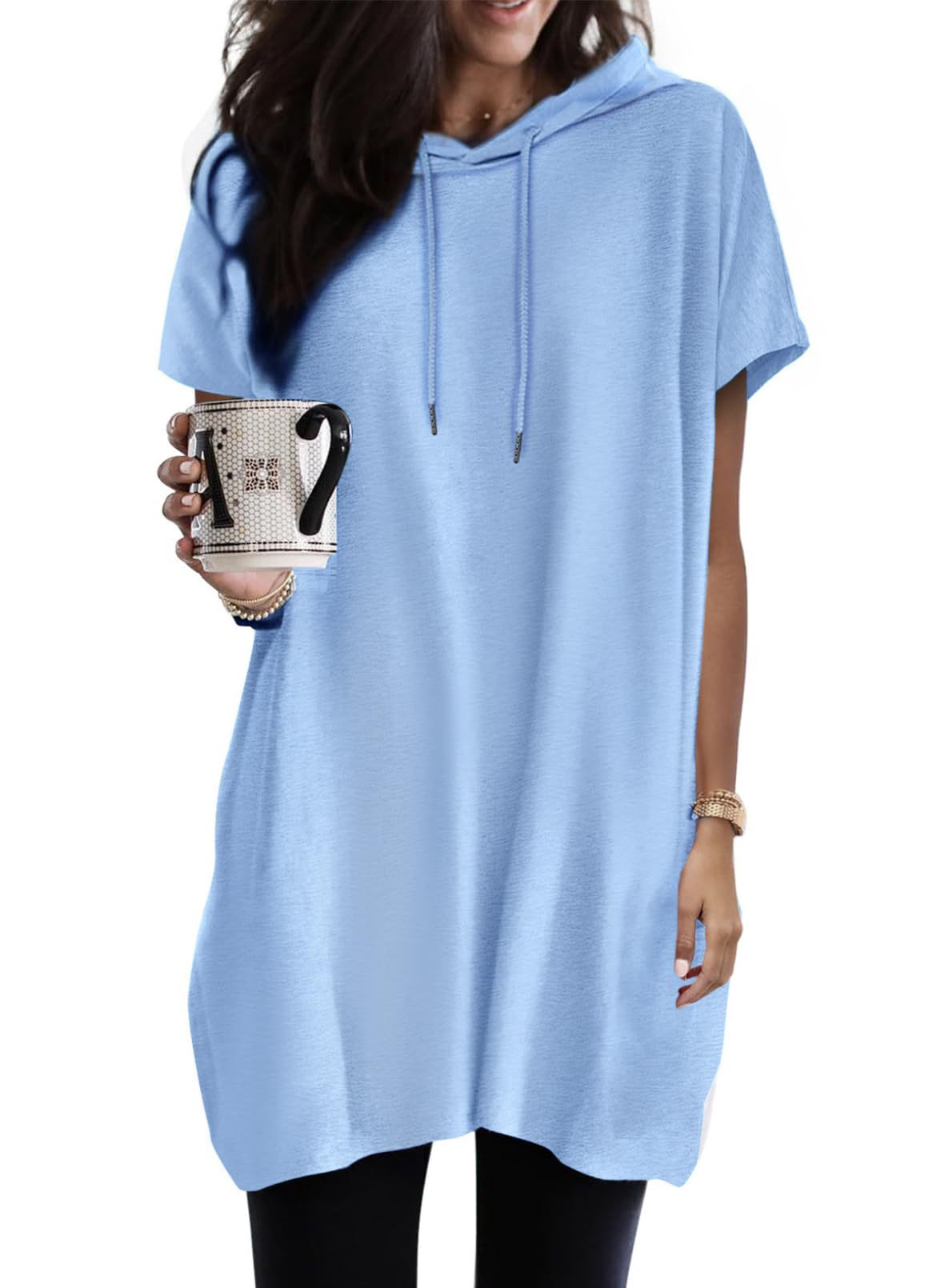 Women's Oversized Hoodie Short Sleeve Fashion from Eternal Gleams