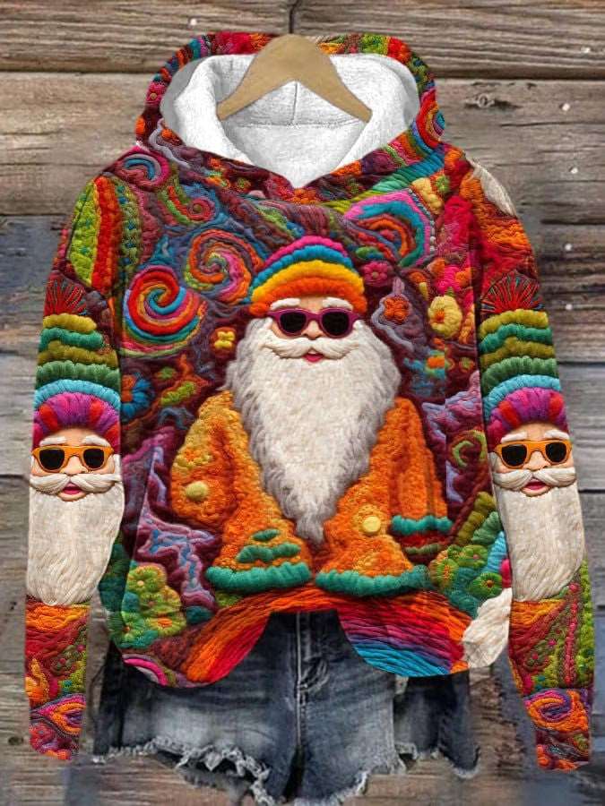 3D Digital Printing Christmas Couple Hooded Sweater Female