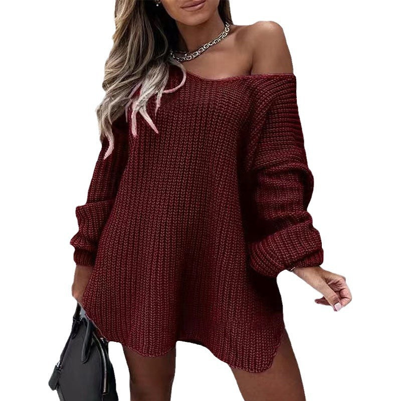 Vibrant V-neck Knitted Sweater for Women from Eternal Gleams