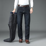 Fleece Lined Padded Warm Keeping Straight Jeans from Eternal Gleams