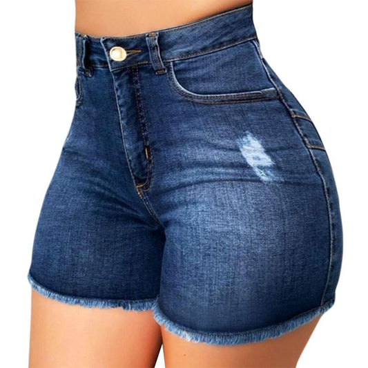 Trendy Tassel Denim Shorts: Women's Slim Fit from Eternal Gleams