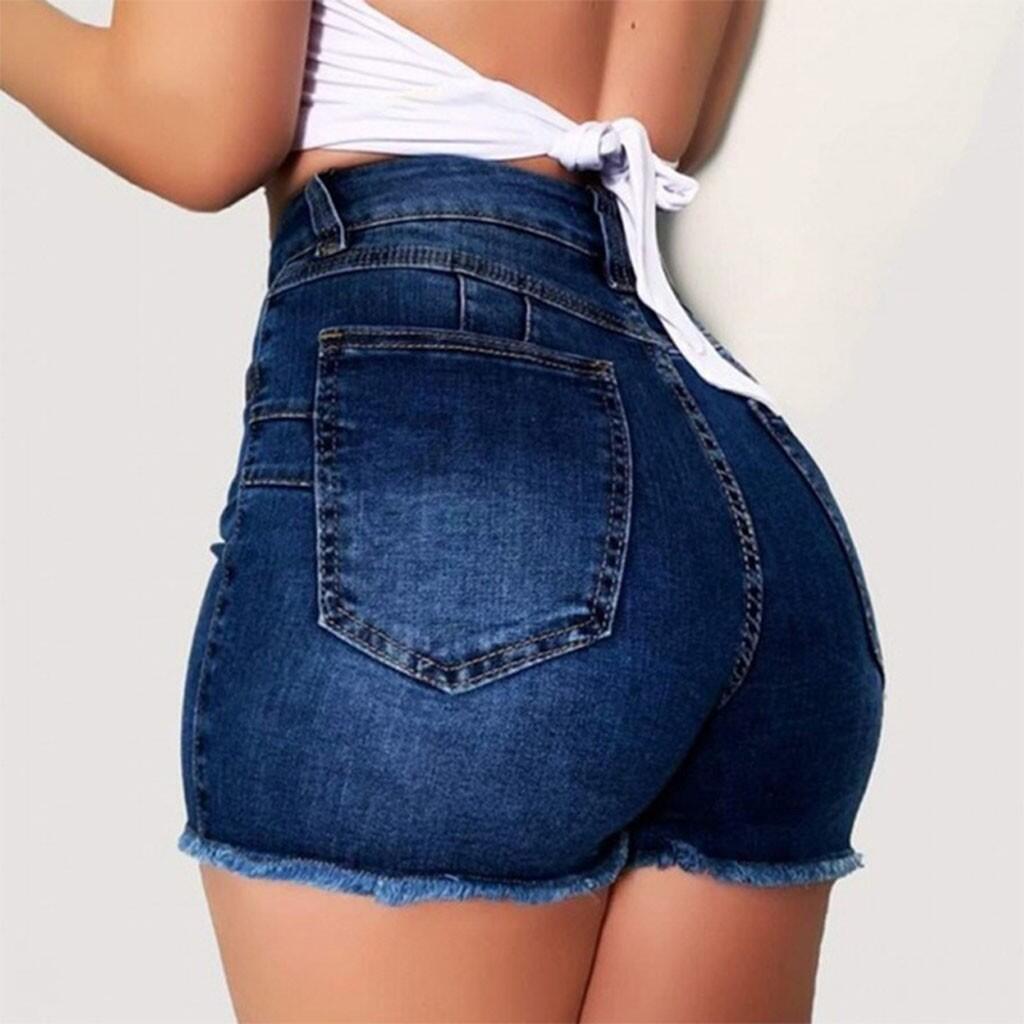 Trendy Tassel Denim Shorts: Women's Slim Fit from Eternal Gleams