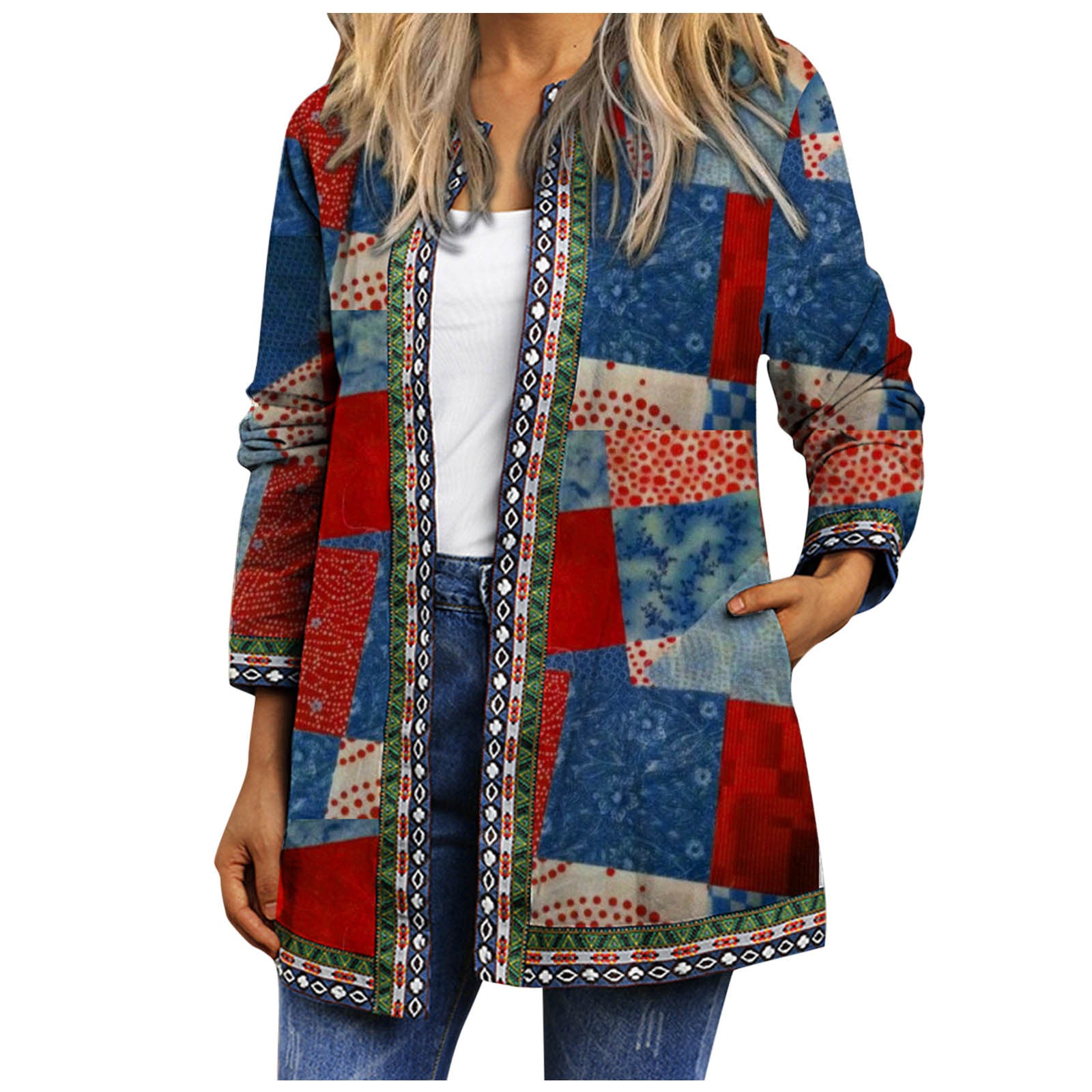 Women's Printed Long-sleeved Coat Cardigan from Eternal Gleams