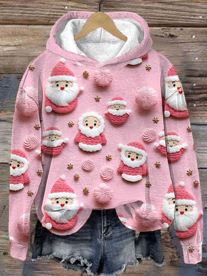 3D Digital Printing Christmas Couple Hooded Sweater Female