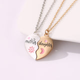 Mother-Daughter Matching Heart Magnetic Pendant Necklace Set from Eternal Gleams