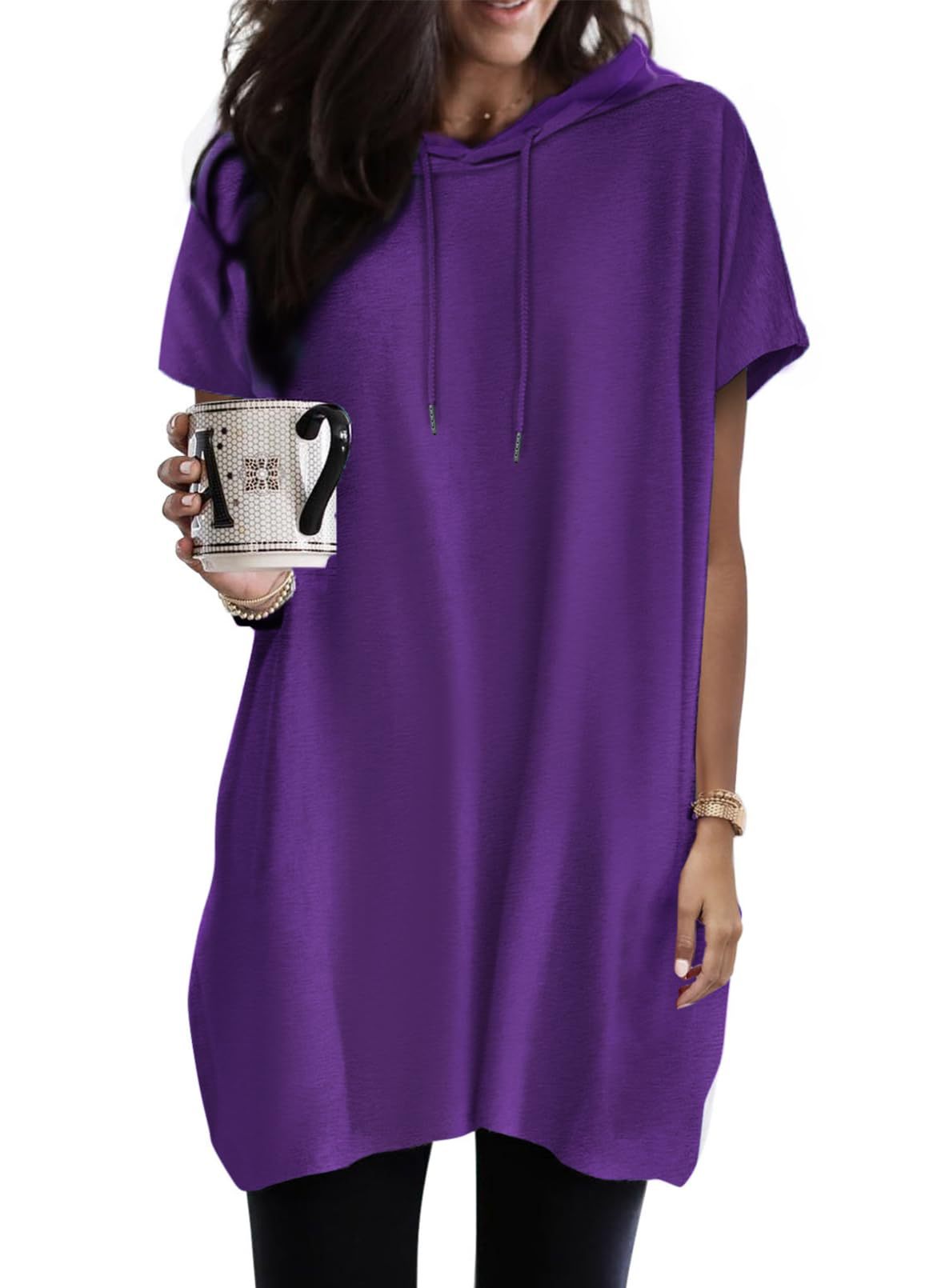 Women's Oversized Hoodie Short Sleeve Fashion from Eternal Gleams