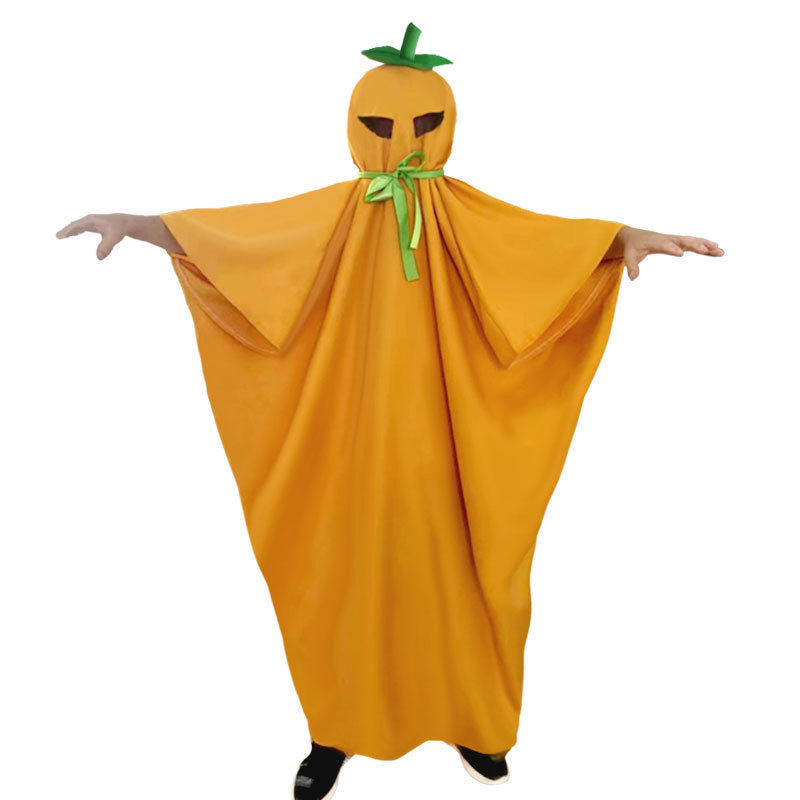 Children's Halloween Costume Pumpkin Cloak from Eternal Gleams