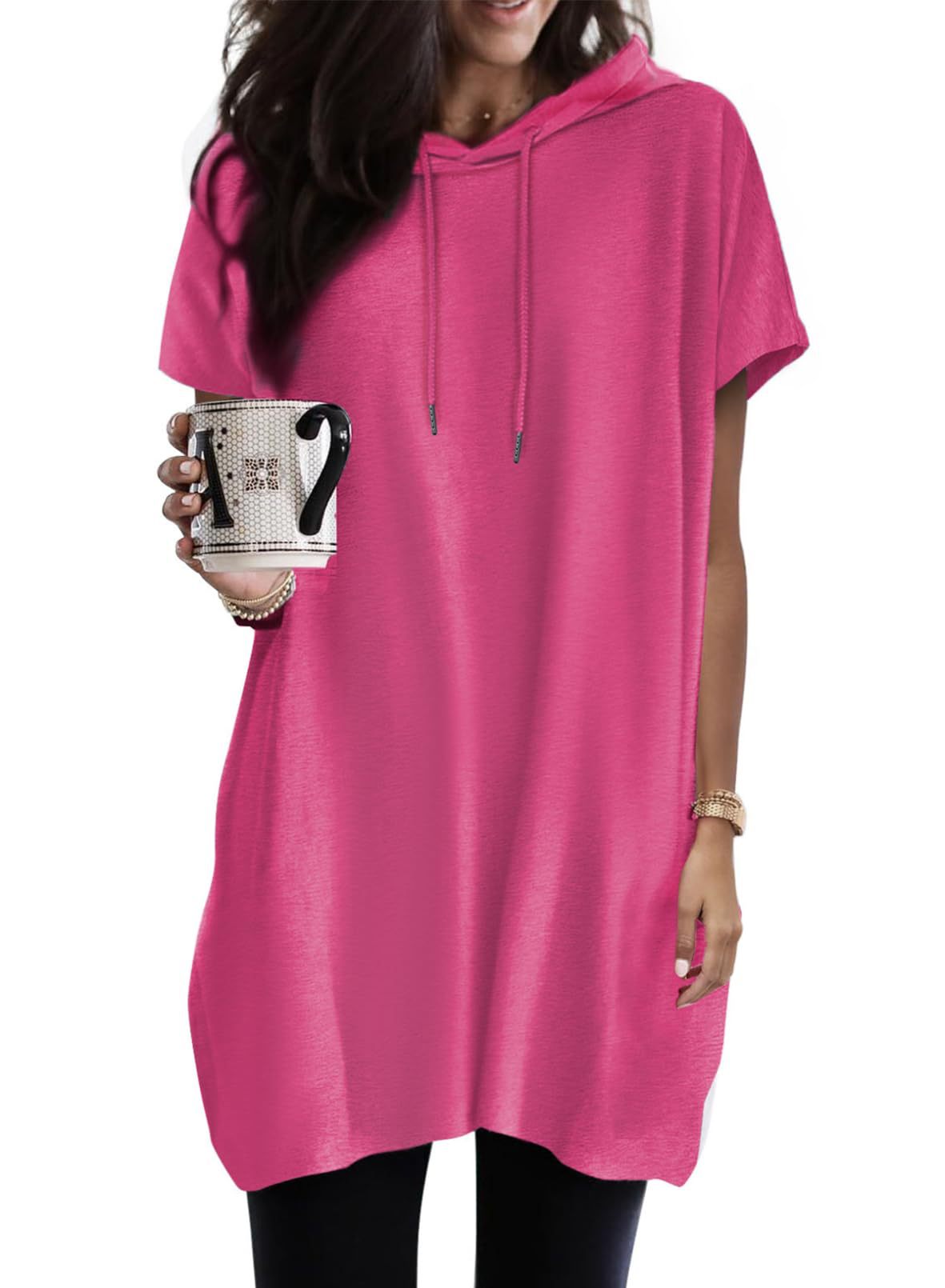 Women's Oversized Hoodie Short Sleeve Fashion from Eternal Gleams