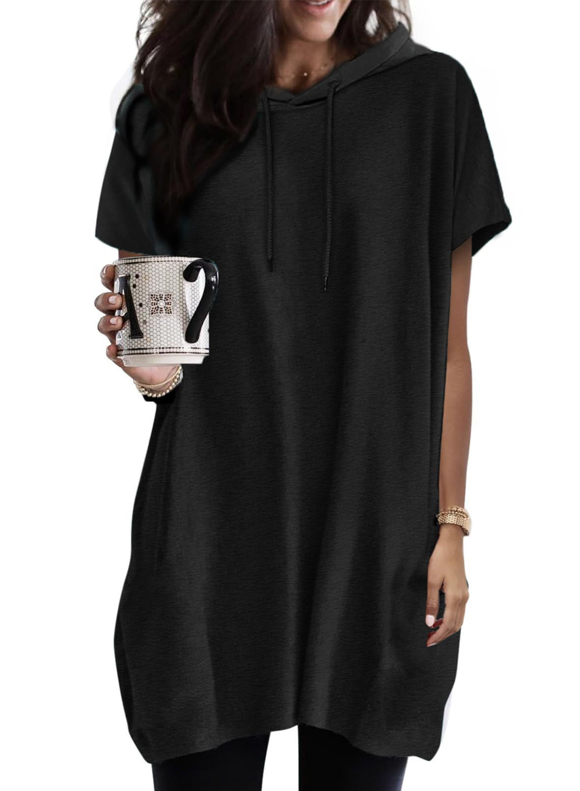 Women's Oversized Hoodie Short Sleeve Fashion from Eternal Gleams