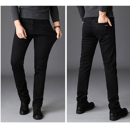 Classic Black Slim-Straight Men's Jeans