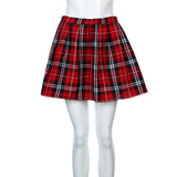 Fashion Women's Plaid Mid-waist Pleated Skirt from Eternal Gleams