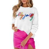 Urban Chic Letter Print Crew Neck Sweater from Eternal Gleams