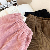 Children's Feet, Close-up Warm Corduroy And Velvet Pants Boys And Girls Leisure from Eternal Gleams