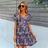 Chic Ruffle Summer Chiffon Dress